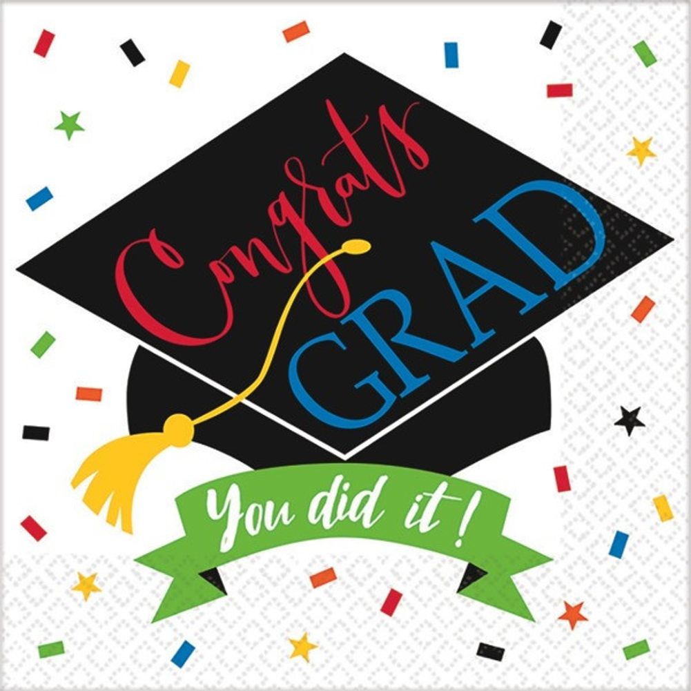 Congrats Grad You Did It Beverage Napkins (125 ct)