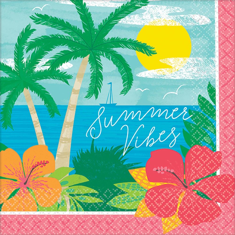 Hello Summer Beverage Napkins (125 ct)