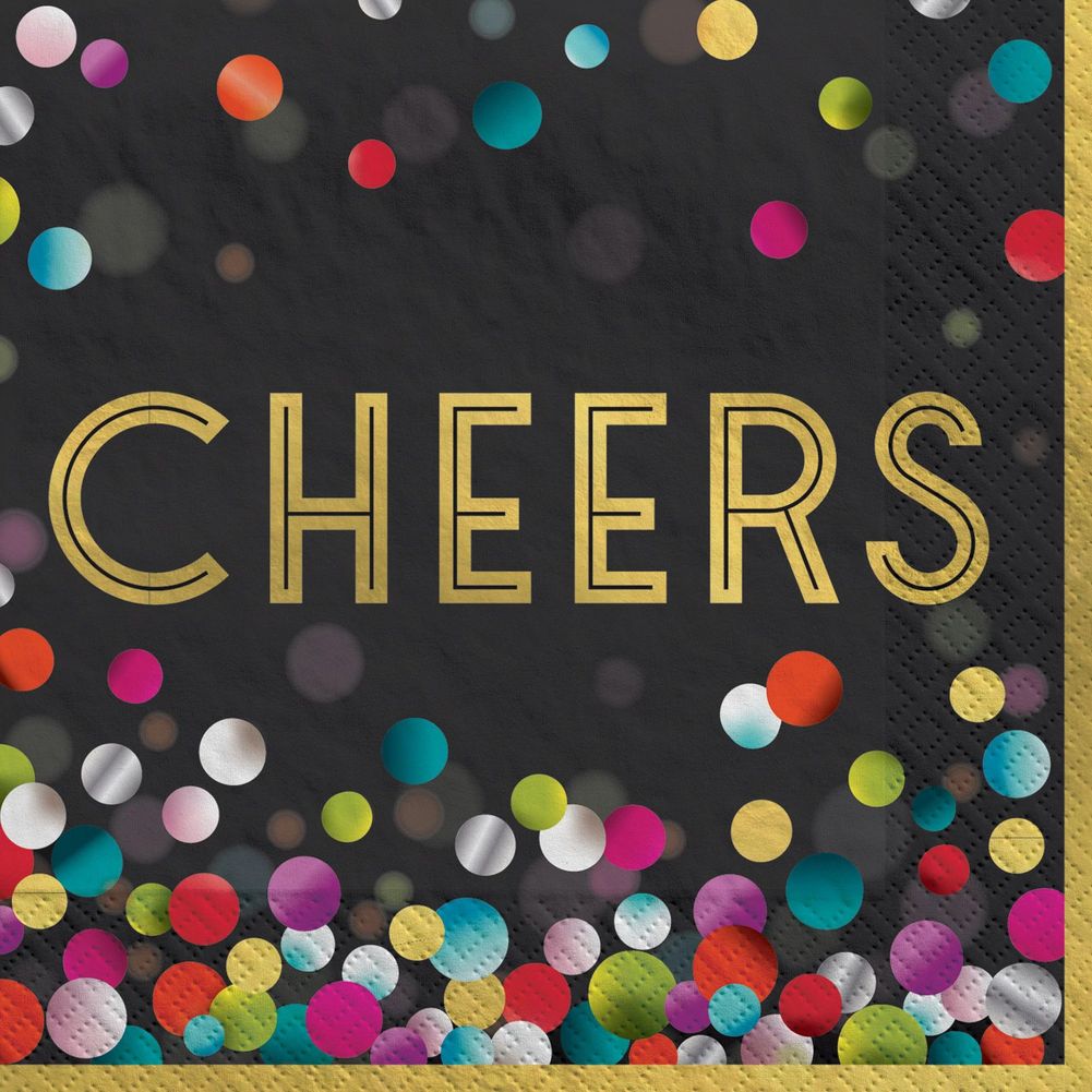 Colorful Confetti Beverage Napkins