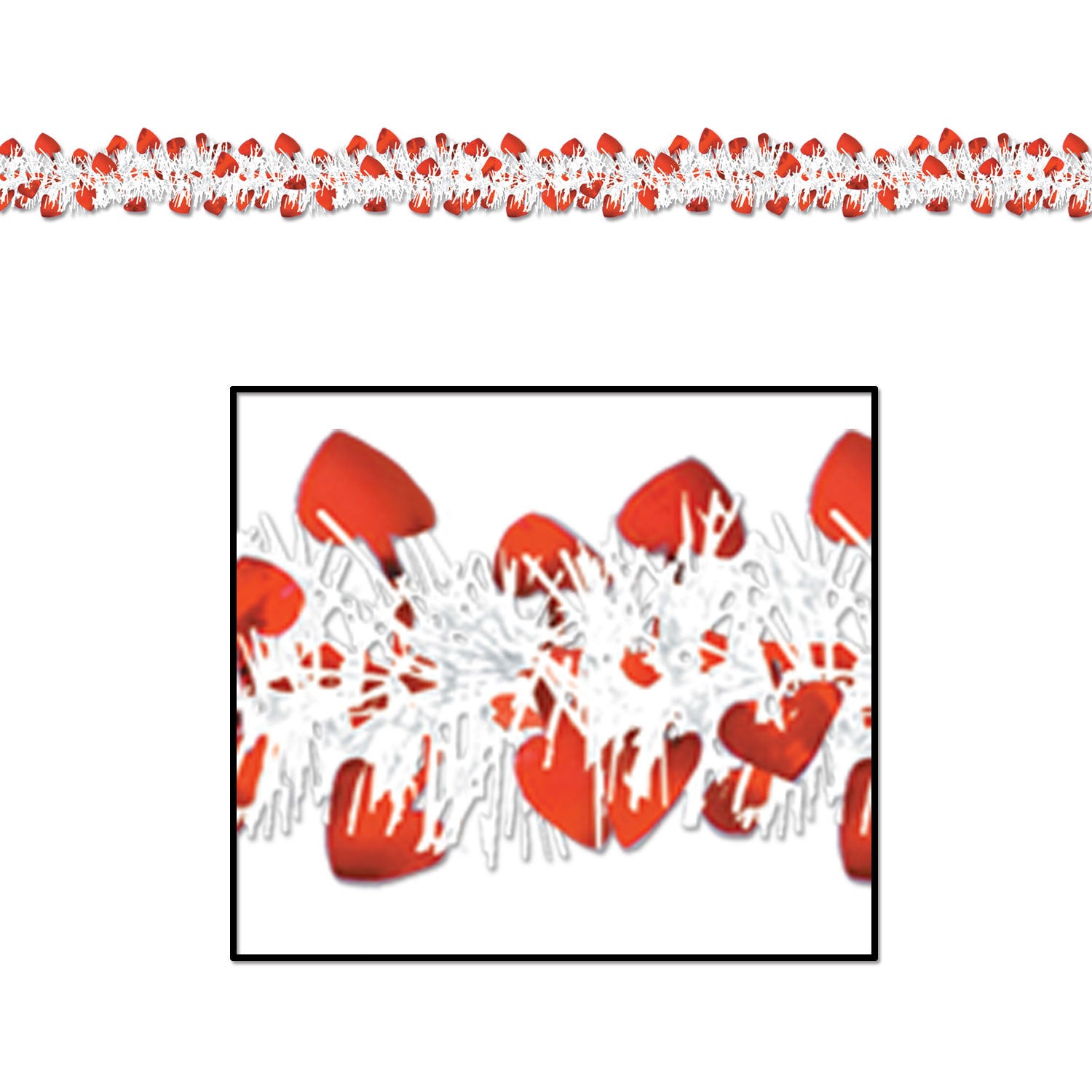 FR Metallic Heart Garland