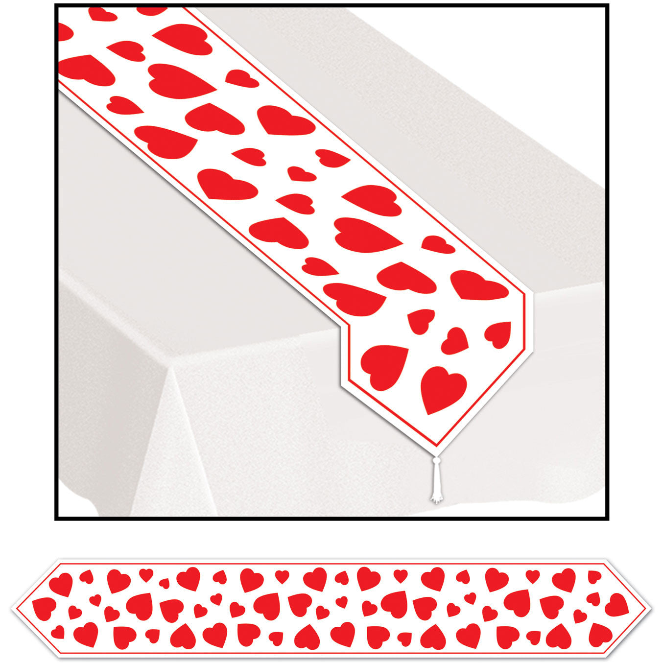 Printed Heart Table Runner