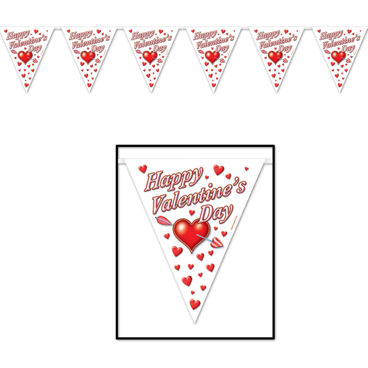 Happy Valentine's Day Pennant Banner