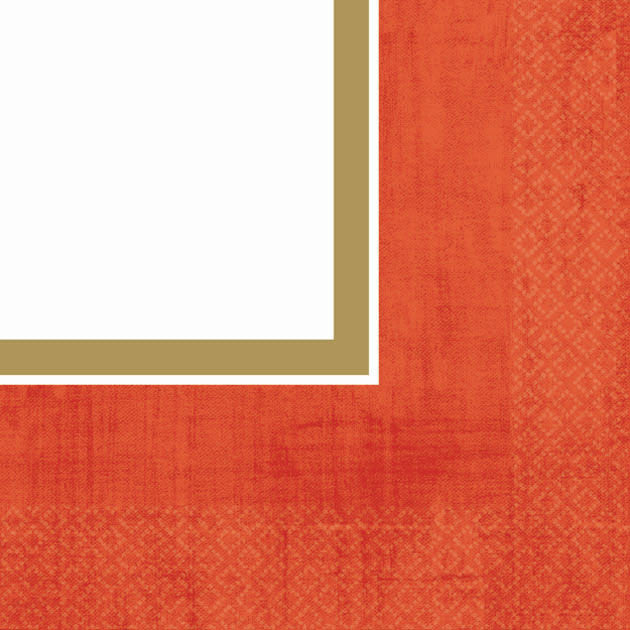 Poppy Red Border Beverage Napkins (36ct)