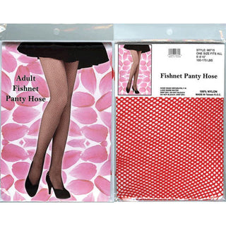 Panty Hose Fishnet-Red