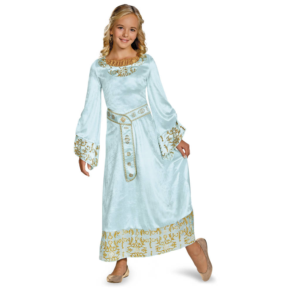 Aurora Blue Dress Deluxe Costume Girls S (4-6x)