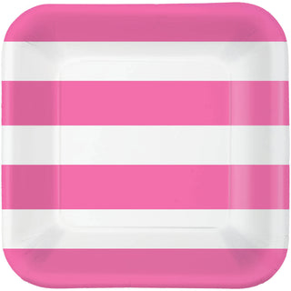 Bright Pink Cabana Dot Dinner Plates (40ct)