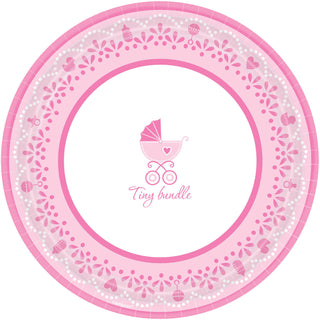 Celebrate Baby Girl Banquet Plates (18ct)