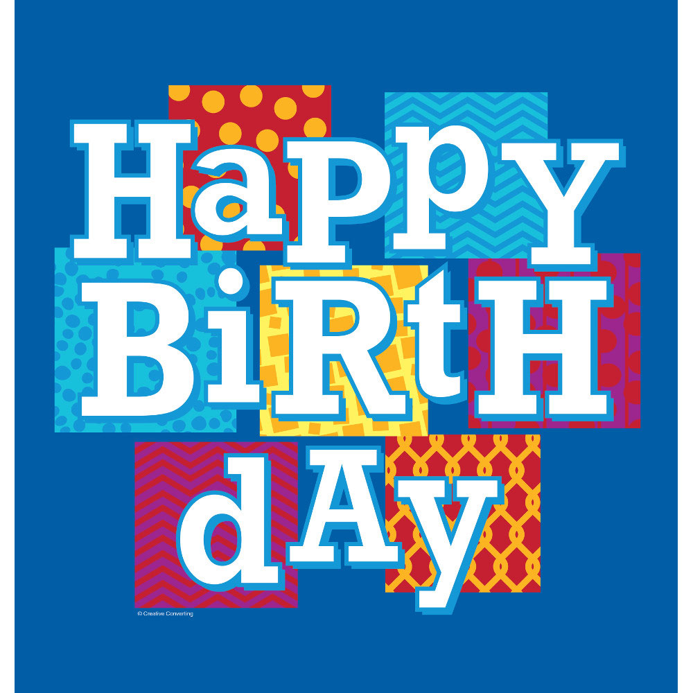 Happy Birthday Blocks Plastic Tablecover