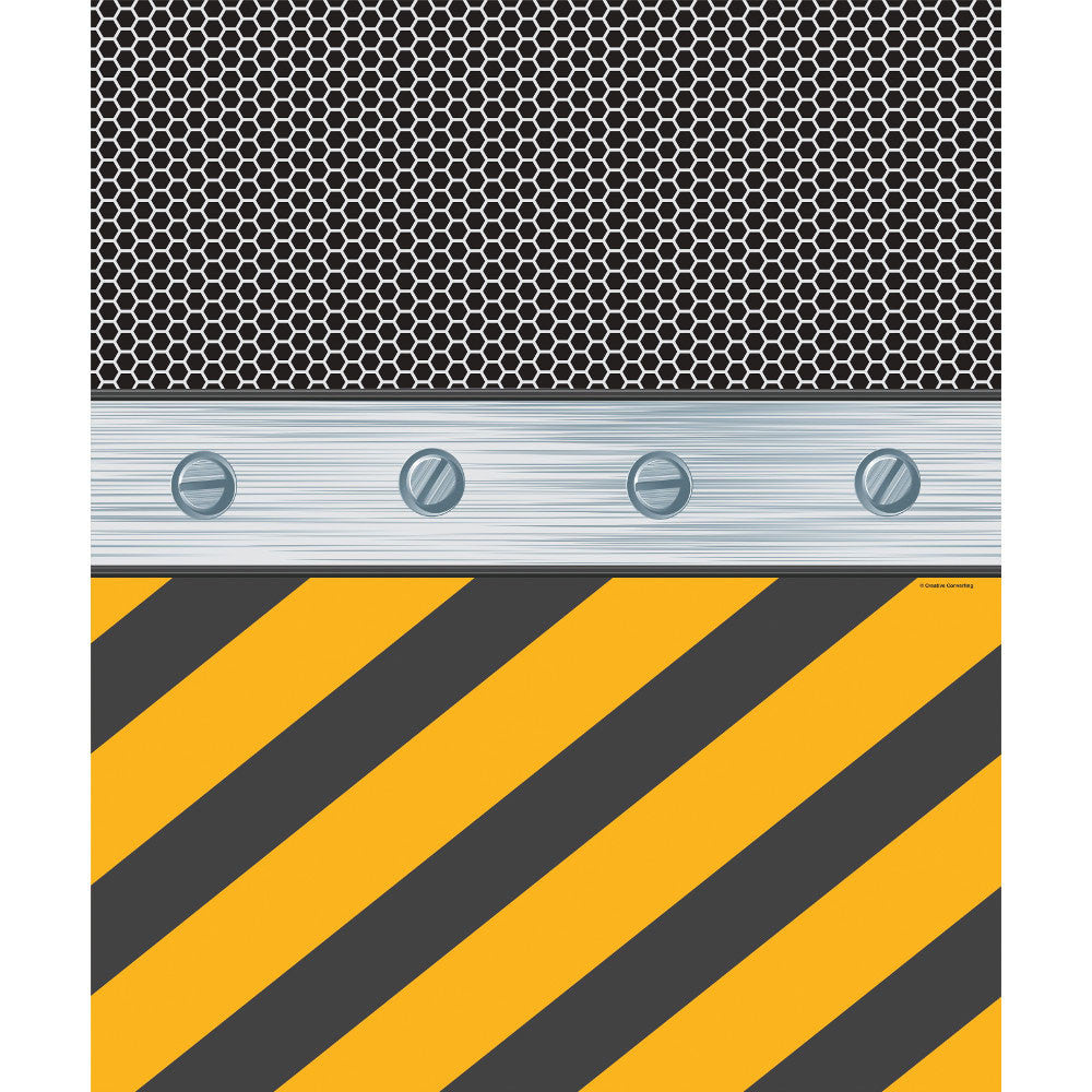 Construction Birthday Zone Plastic Tablecover