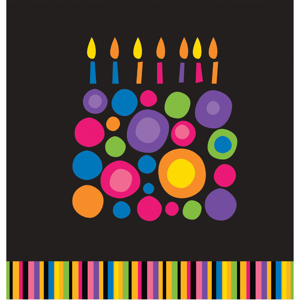 Birthday Cake Dots Plastic Tablecover