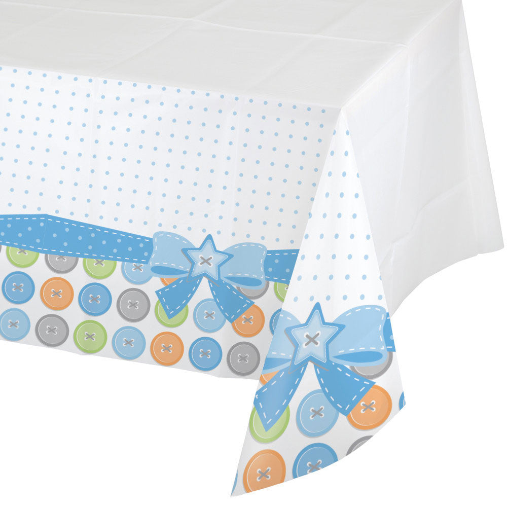 Cute as a Button - Boy Plastic Tablecover