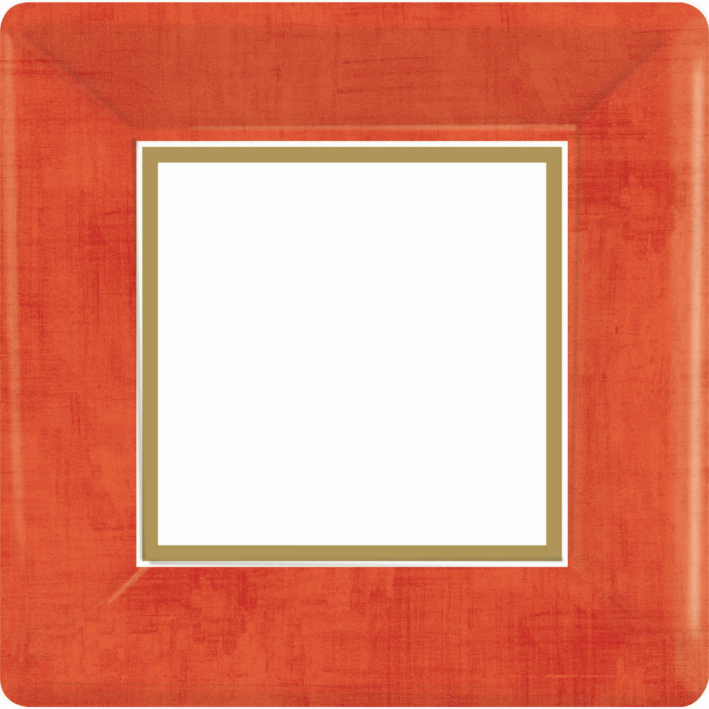 Poppy Red Border Banquet Plates (18ct)