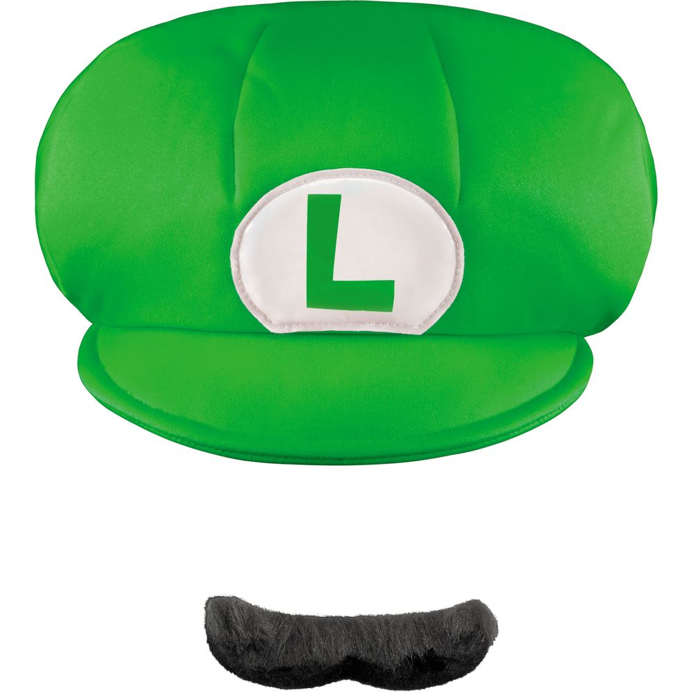 Luigi Child Hat and Mustache