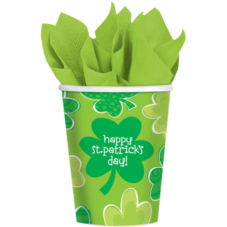Playful Shamrocks 9oz Paper Cups (18ct)