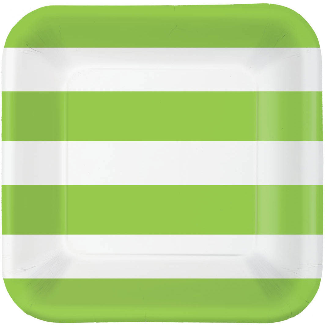 Kiwi Cabana Stripe Dessert Plates (40ct)