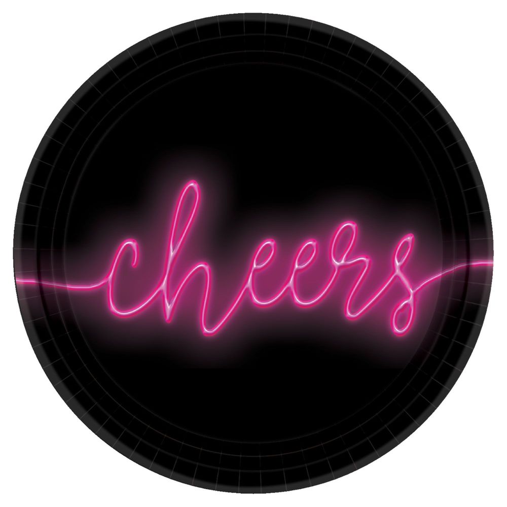 New Year's Glow Round Plates, 7