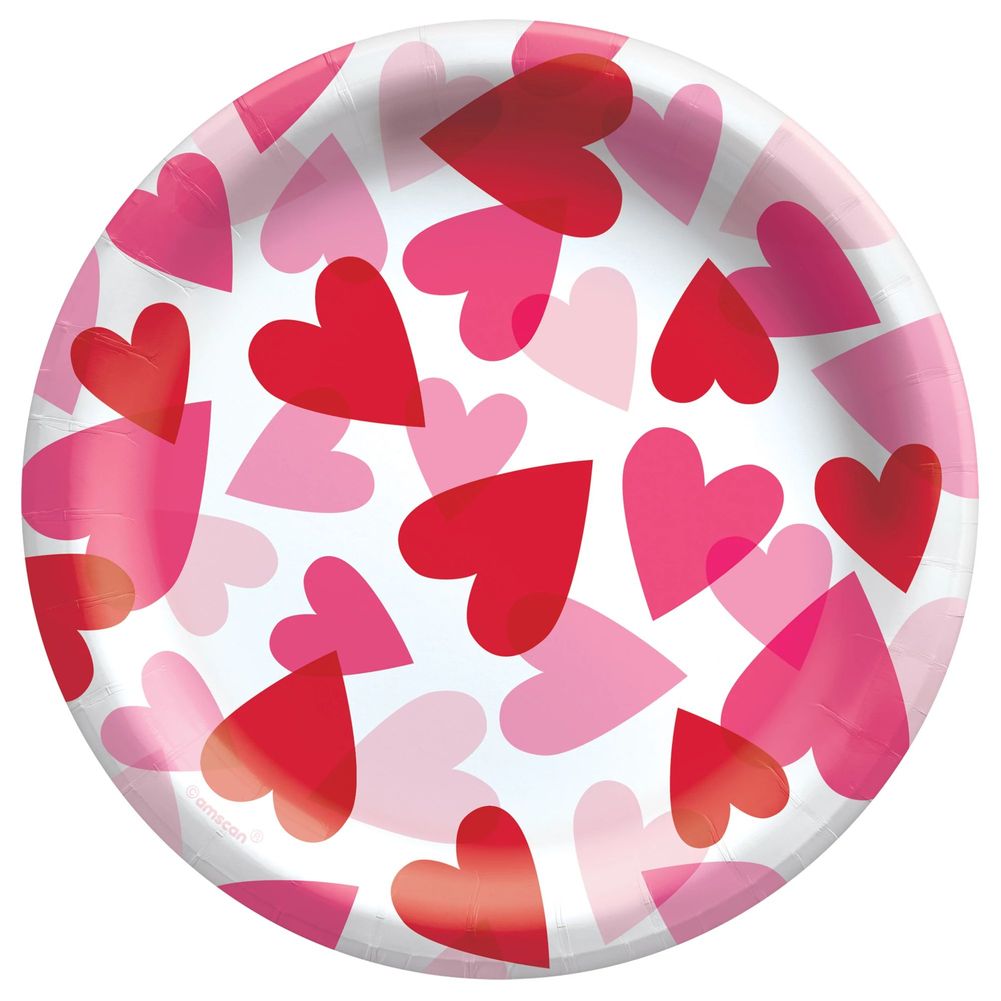 Heart Party 6.75" Round Plates (20ct)