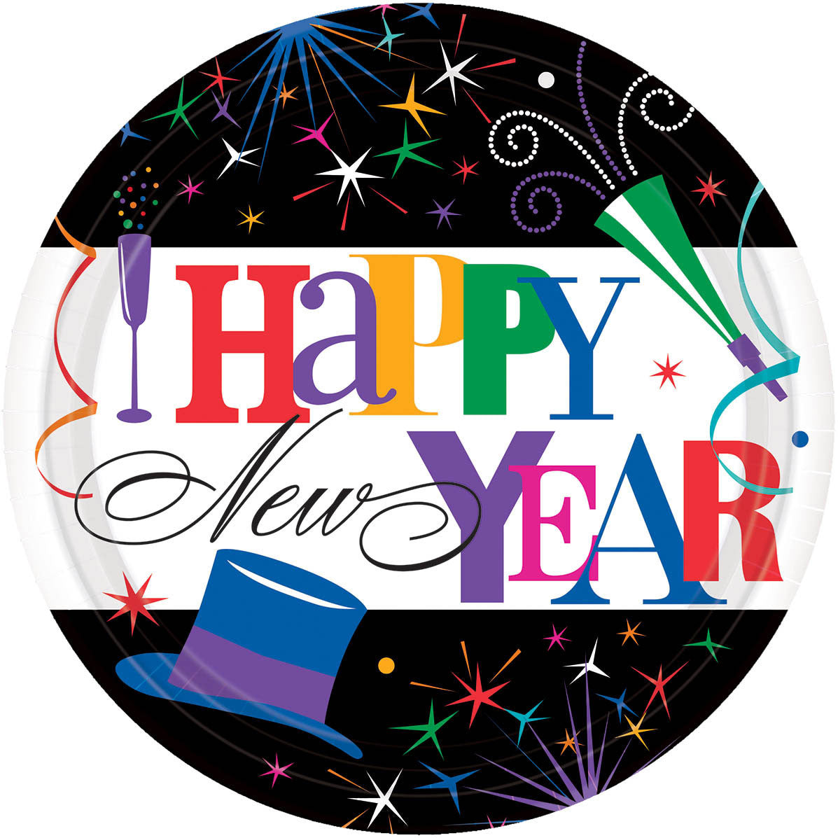 Ring In The New Year Dinner Plates (60ct)