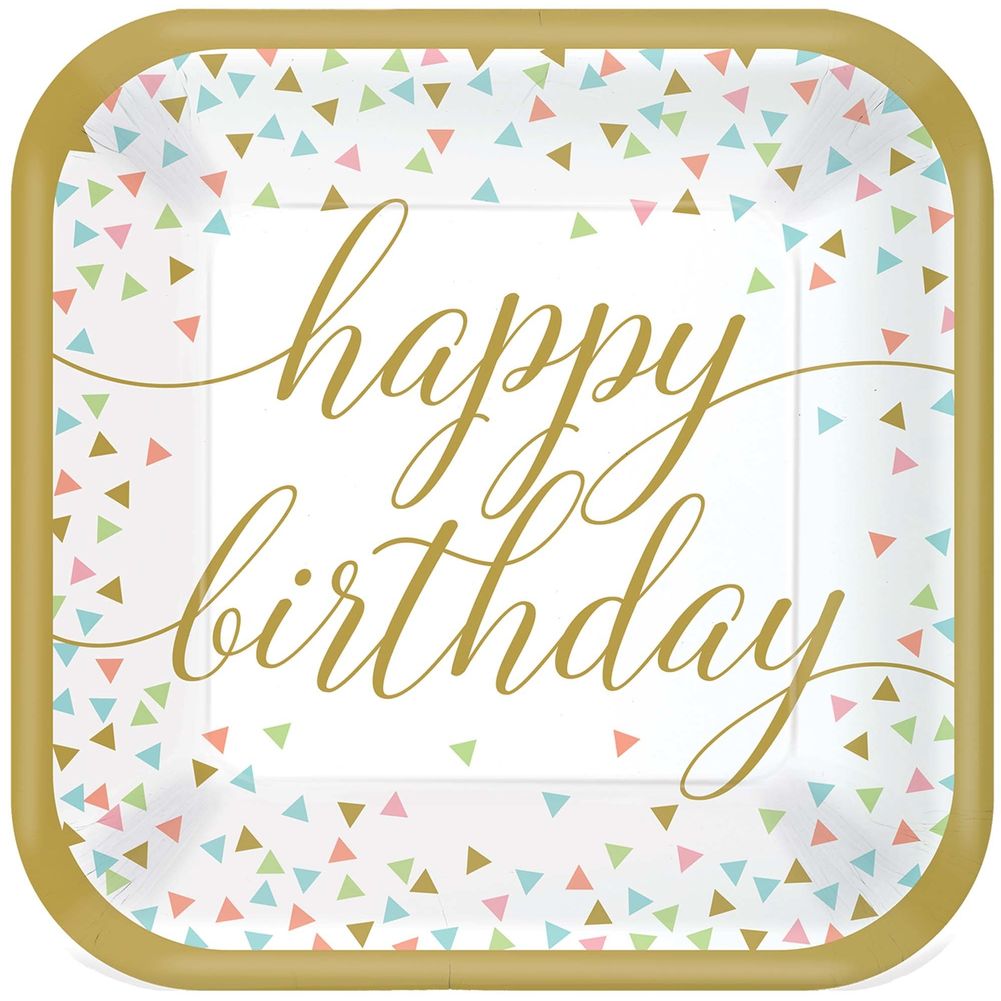 Confetti Fun Paper Dinner Plates , 18ct