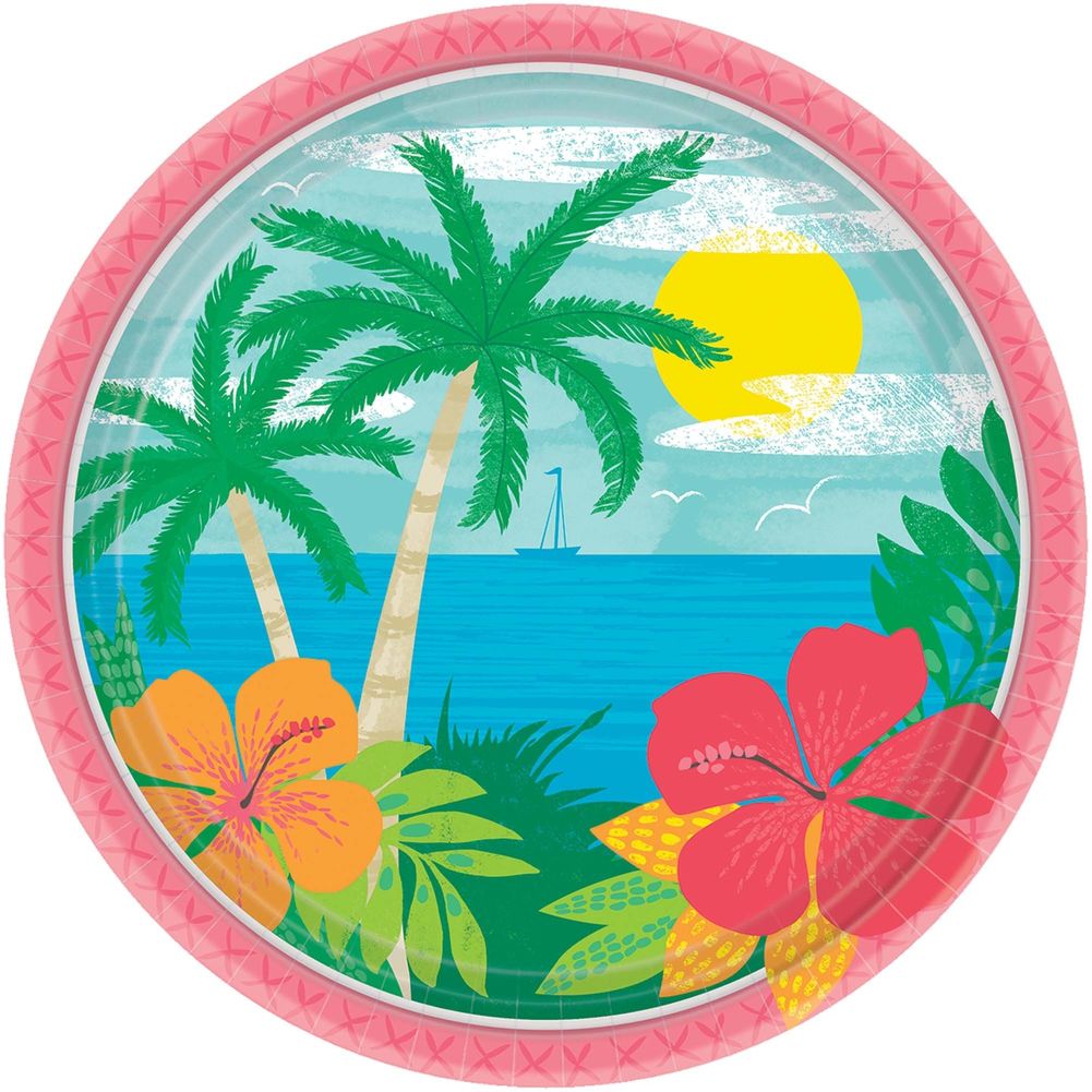 Summer Vibes Paper Dinner Plates (60 ct)