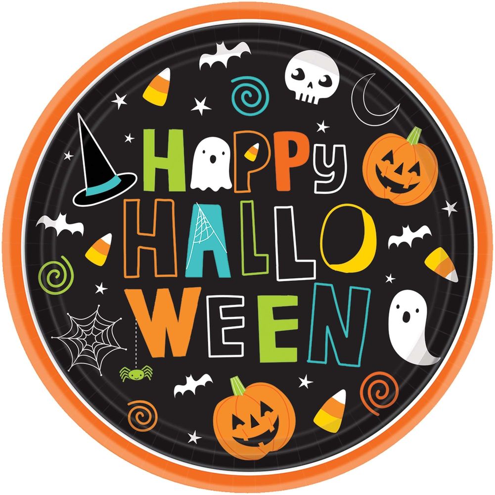 Hallo-ween Friends Round Plates, 9