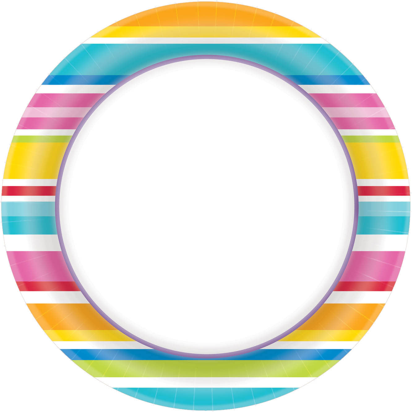 Multi Stripe Dessert Plates (100ct)