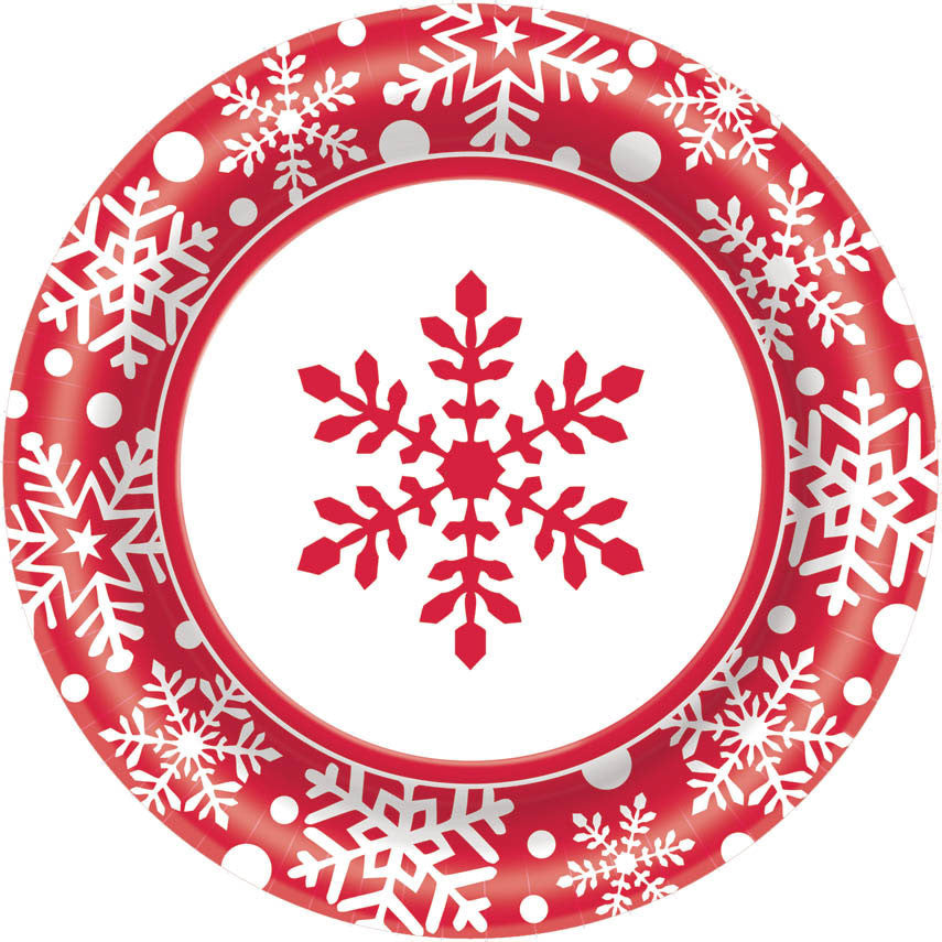Winter Holiday Dinner Plates (100ct)