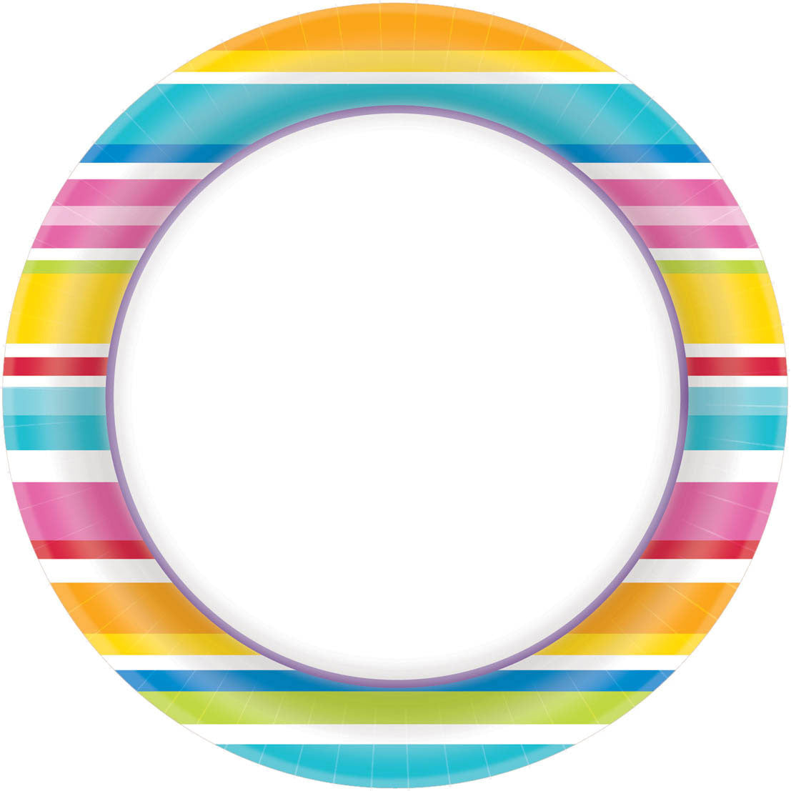 Multi Stripe Dinner Plates (100ct)