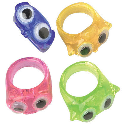 Neon Wiggle Eye Rings