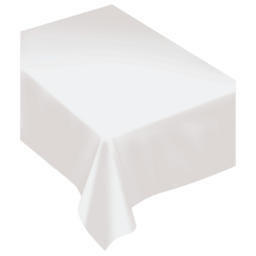 Frosty White Plastic Rectangle Tablecover