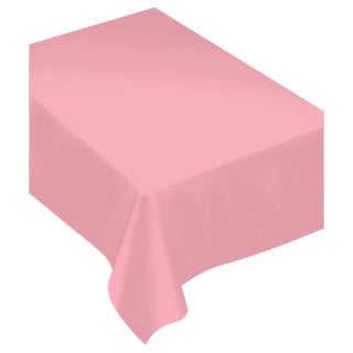 New Pink Plastic Rectangle Tablecover