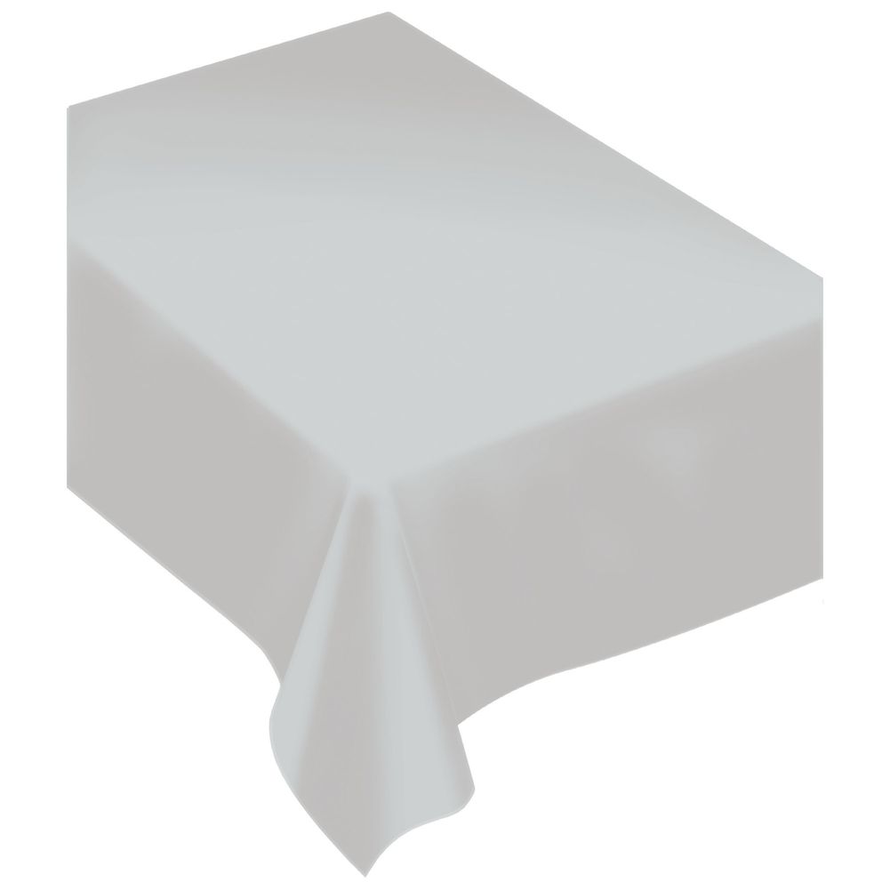 Silver Plastic Rectangle Tablecover