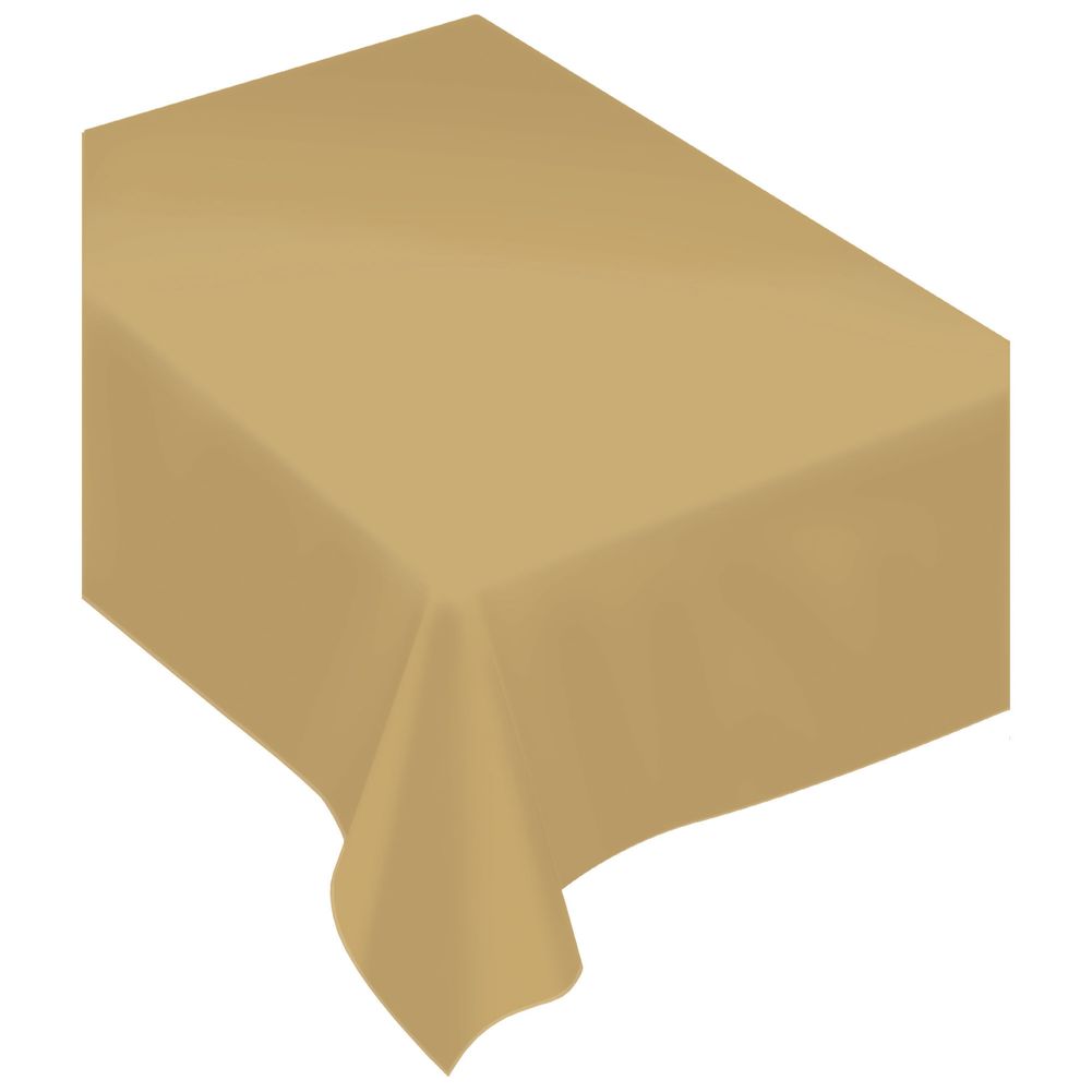 Gold Plastic Rectangle Tablecover
