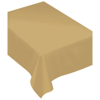 Gold Plastic Rectangle Tablecover