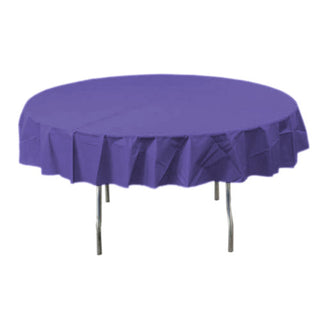 New Purple Round Plastic Tablecover