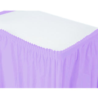 Lavender Tableskirt Plastic 14' X 29