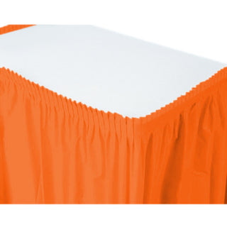 Orange Peel Tableskirt Plastic 14' X 29