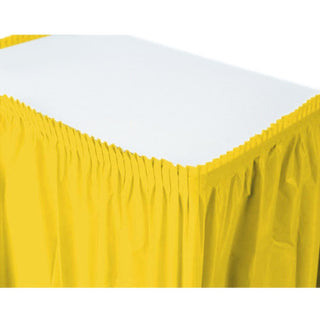 Yellow Sunshine Tableskirt Plastic 14' X 29
