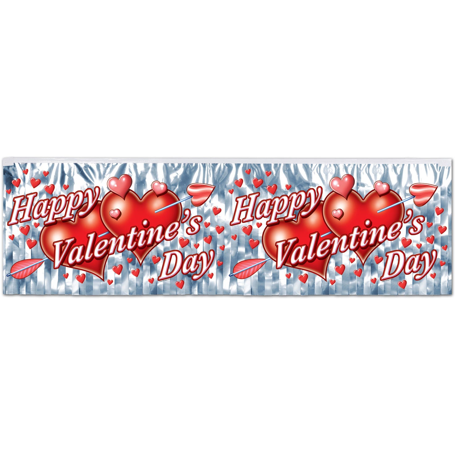 FR Metallic Happy Valentine's Day Fringe Banner