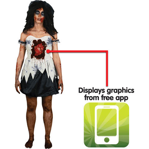 BEATING HEART ZOMBIE FEMALE SMALL