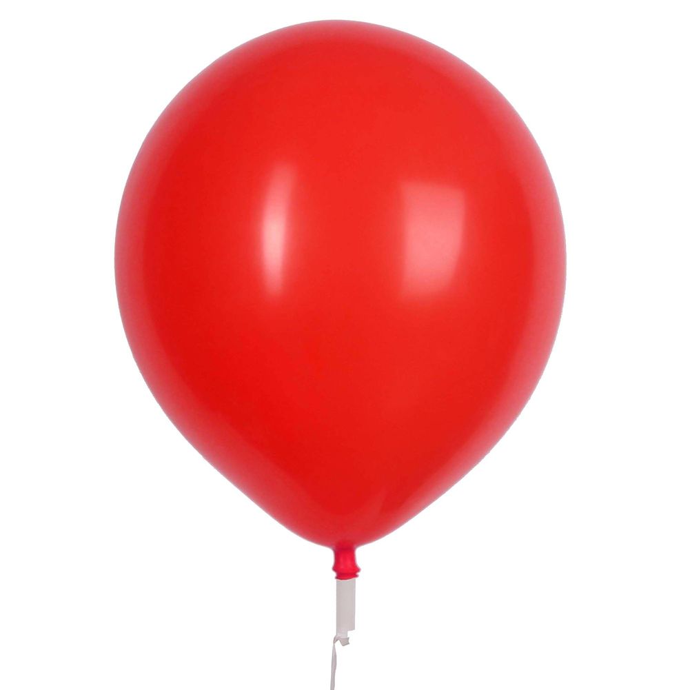 17" Valve and Ribbon Red Balloons (50ct)