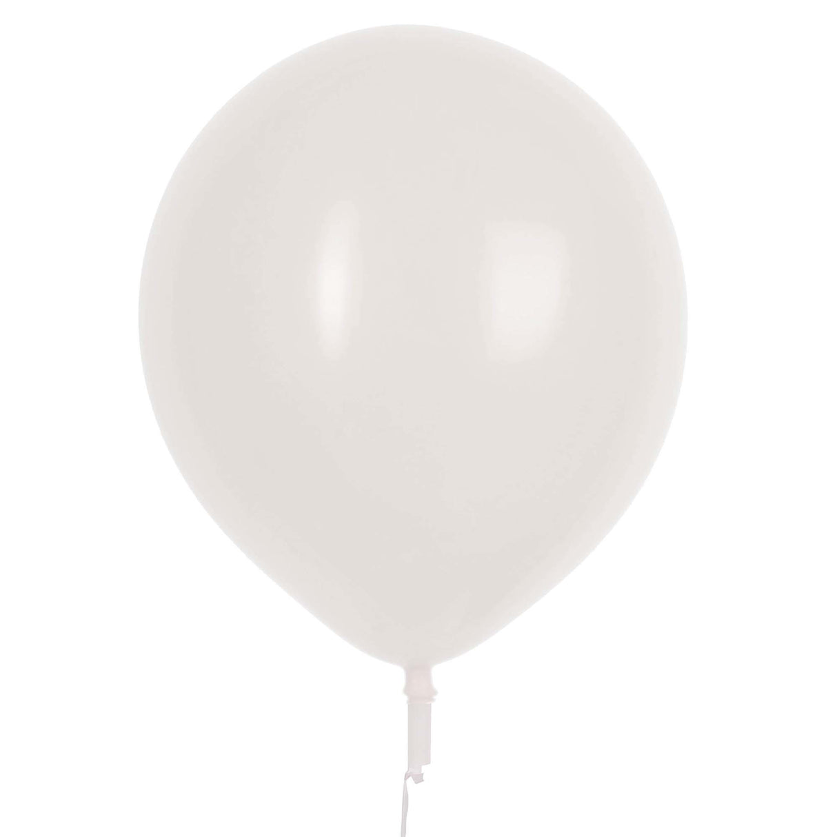17" Valve and Ribbon Standard White Balloons (50ct)