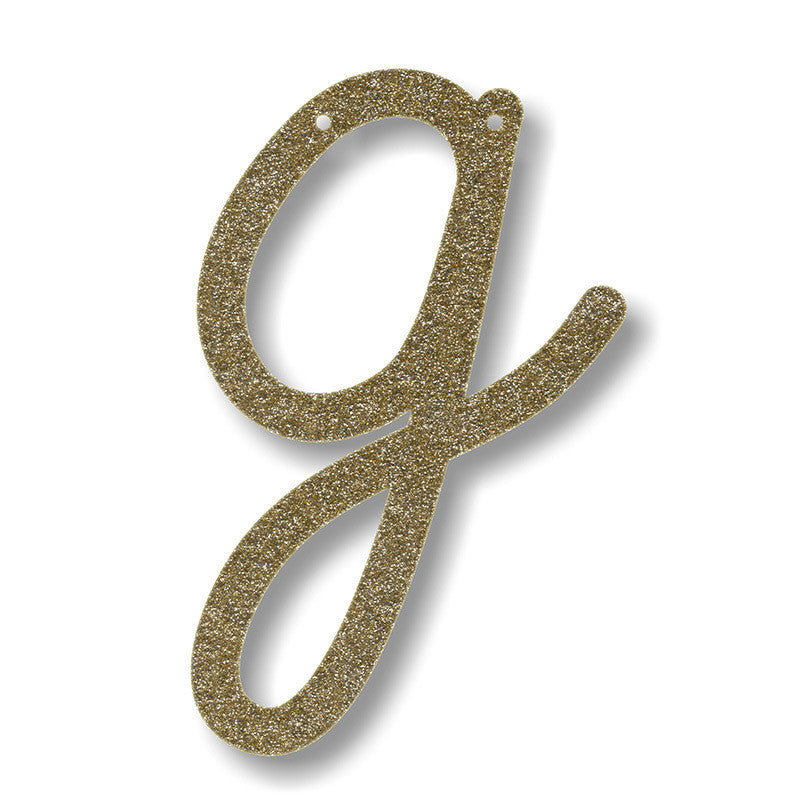 Gold Glitter Acrylic Bunting G