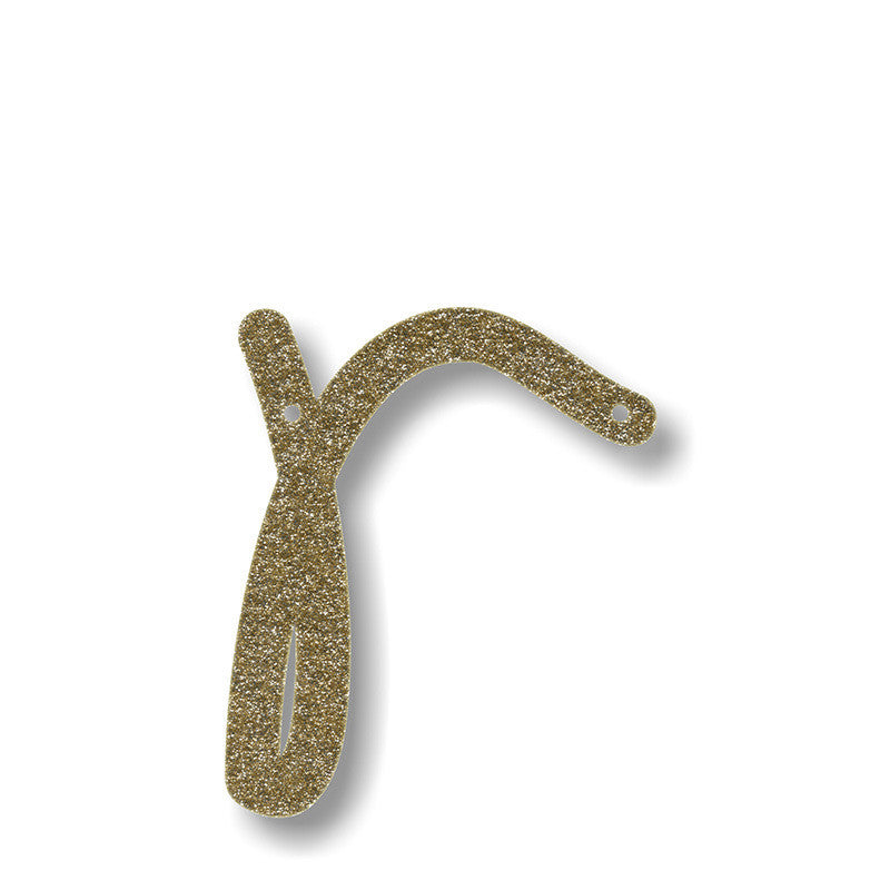 Gold Glitter Acrylic Bunting R