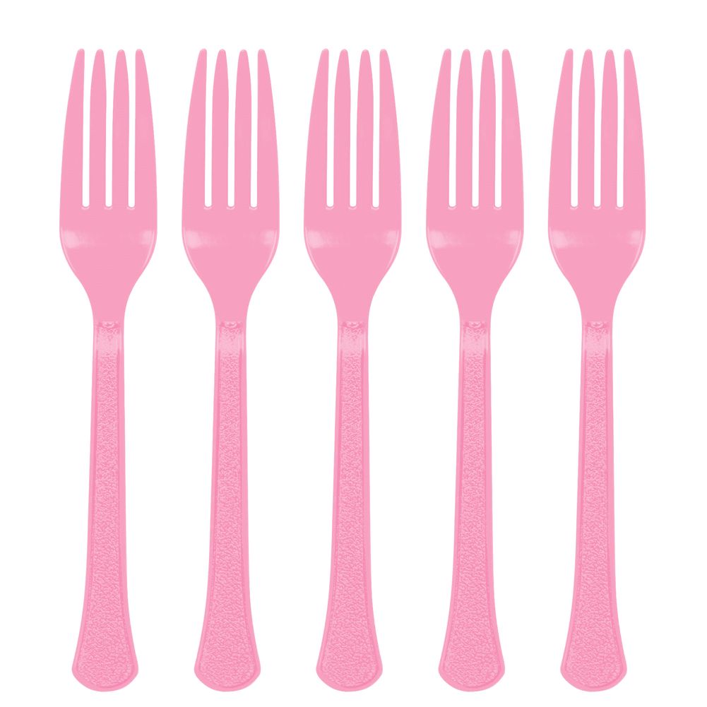 New Pink Heavy Weight Premium Fork 20 ct