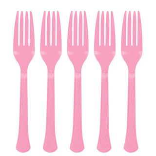 New Pink Heavy Weight Premium Fork 20 ct