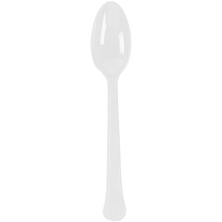Frosty White Heavy Weight Premium Spoon 20 ct