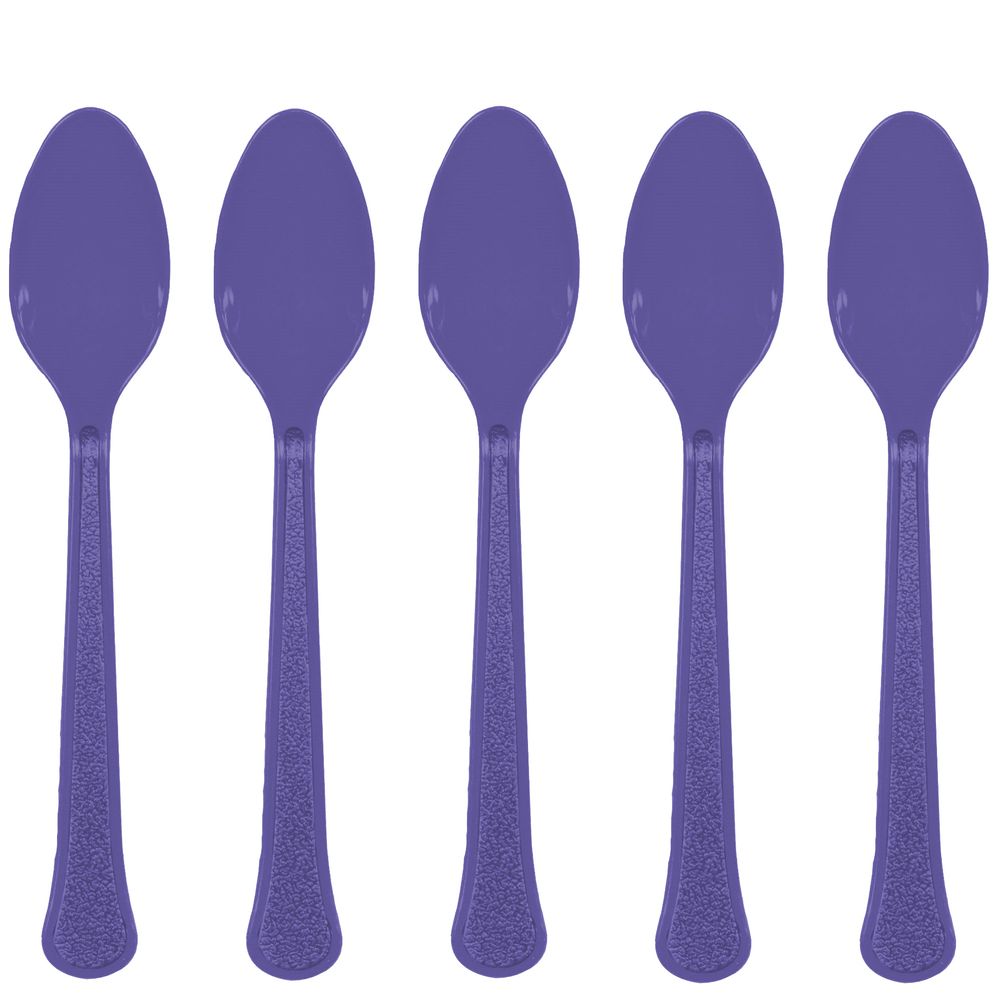 New Purple Heavy Weight Premium Spoon 20 ct