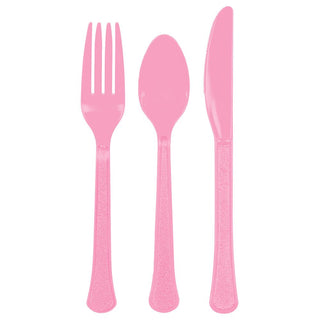 New Pink Heavy Weight Premium Assorted Cutlery 24 ct