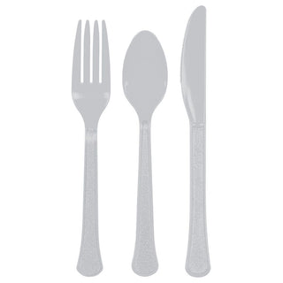 Silver Heavy Weight Premium Assorted Cutlery 24 ct